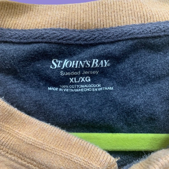 St. John’s Bay Tan Henley Shirt Mens XL - Picture 3 of 5